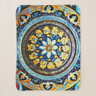 Manta Sherpa Floral mallónica española de origen romano