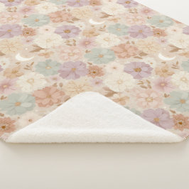 Manta Sherpa Floral Pradera Celestial