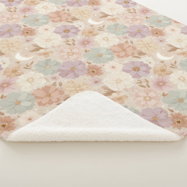 Manta Sherpa Floral Pradera Celestial  (3/4)