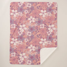 Floral rosa y morada pastel