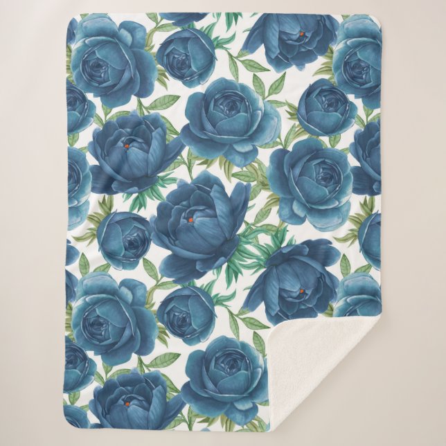 Manta Sherpa Floral Sherpa Blanket (Anverso)