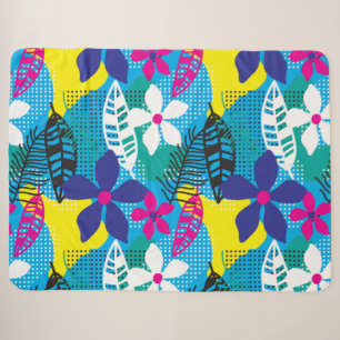Manta Sherpa Floral tropical