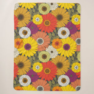 Manta Sherpa Floral vintage