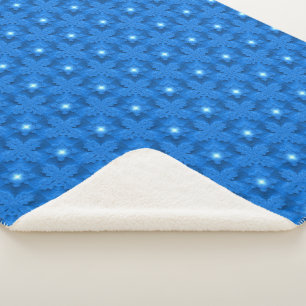 Manta Sherpa Flores azules en 3D , Artdeco