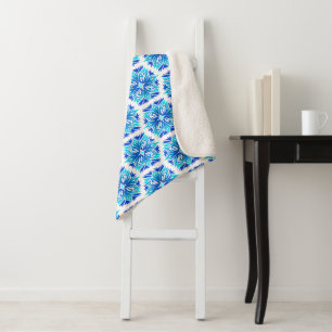 Manta Sherpa Flores Azules, Patrón De Flores, Patrón Floral