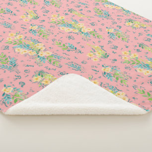 Manta Sherpa Flores de Cereza