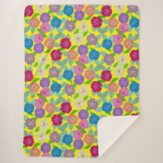 Manta Sherpa Flores de geranio lanzan