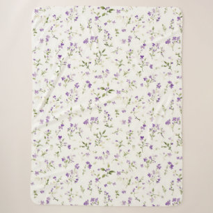 Manta Sherpa Flores de lavanda bonitas