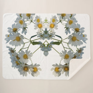 Manta Sherpa Flores de margarita blanca en flor