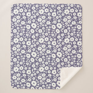 Manta Sherpa Flores de moda sin costura. Flo vintage pequeño