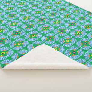 Manta Sherpa Flores de paraguas Sherpa Blanket (3 tamaños)