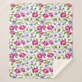 Manta Sherpa Flores de primavera
