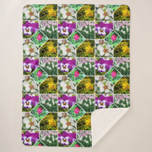 Manta Sherpa Flores de primavera