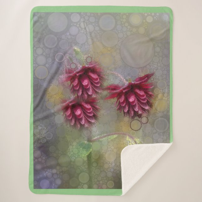 Manta Sherpa Flores de verano (Anverso)