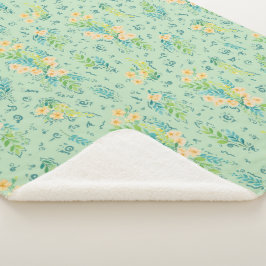 Manta Sherpa "Flores del campo"