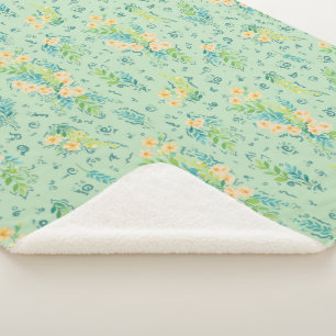 Manta Sherpa "Flores del campo"