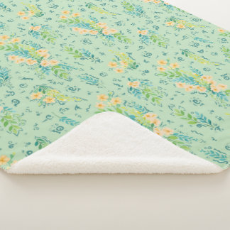 Manta Sherpa "Flores del campo"