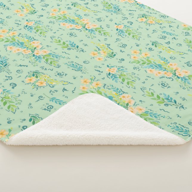 Manta Sherpa "Flores del campo" (3/4)