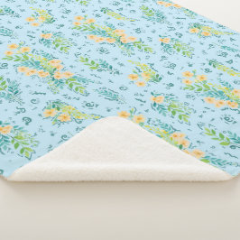 Manta Sherpa "Flores del cielo"