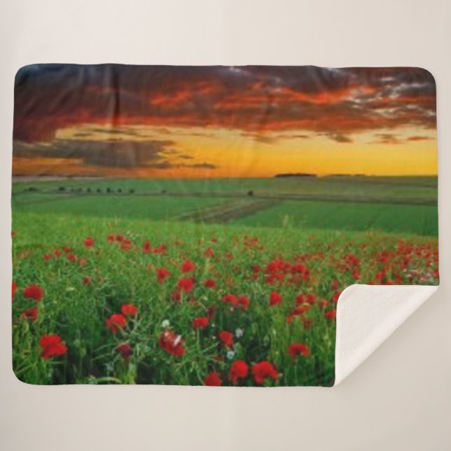 MANTA SHERPA FLORES EN EL SOL (Anverso (horizontal))