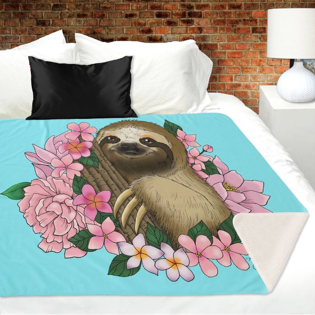 Manta Sherpa Flores eslovacas rosas (Subido por el creador)
