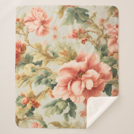 Manta Sherpa Flores Exquisitas Y Sorprendentes, Hojas. Pintura