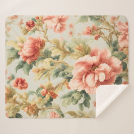 Manta Sherpa Flores Exquisitas Y Sorprendentes, Hojas. Pintura