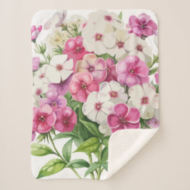 Manta Sherpa Flores Phlox en el jardín acuático