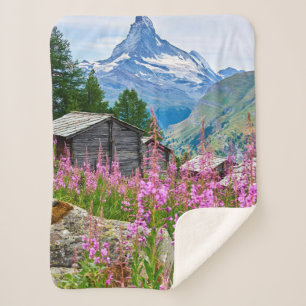 Manta Sherpa Flores Summer Matterhorn Suiza