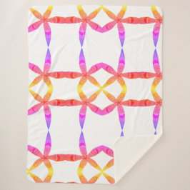 Manta Sherpa flores tropicales de gradiente