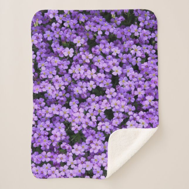 Manta Sherpa Flores violetas (Anverso)