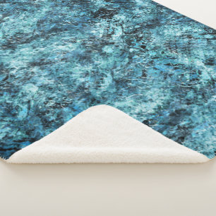 Manta Sherpa Floresta azul pauma nevasca ou vidro trincado