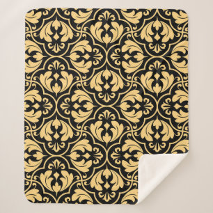 Manta Sherpa Flower geometric pattern. Seamless vintage backgro