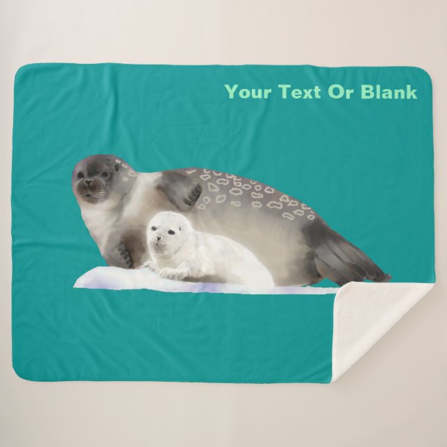 Manta Sherpa Foca anillada (Anverso (horizontal))
