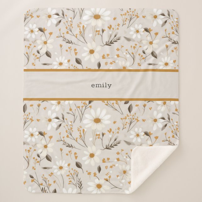 Manta Sherpa Foliage de caída neutra (Anverso)