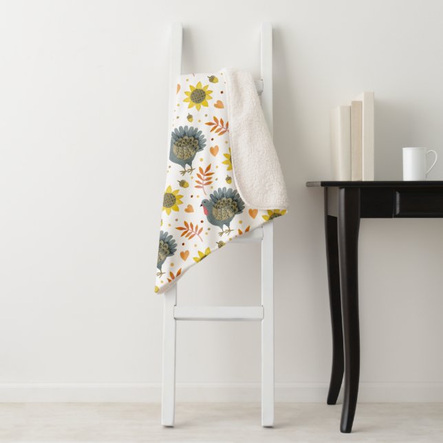 Manta Sherpa Folk Art Turkeys (In situ)