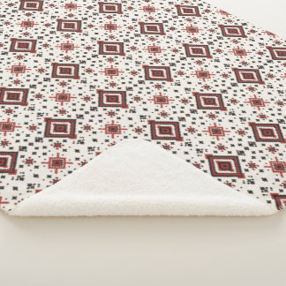 Manta Sherpa Folk Diamond Cross Stitch Seamless Pattern