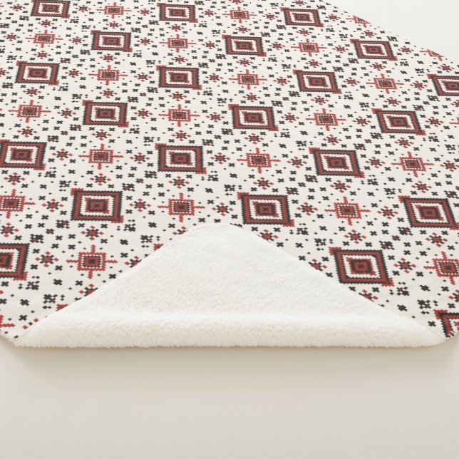 Manta Sherpa Folk Diamond Cross Stitch Seamless Pattern (3/4)