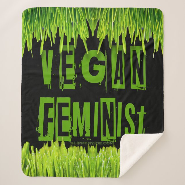 Manta Sherpa Folleto de la hierba feminista de SlipperyJoe (Anverso)