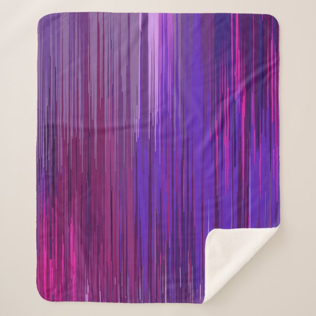 Manta Sherpa Fondo abstracto con línea vertical morada fina (Anverso)