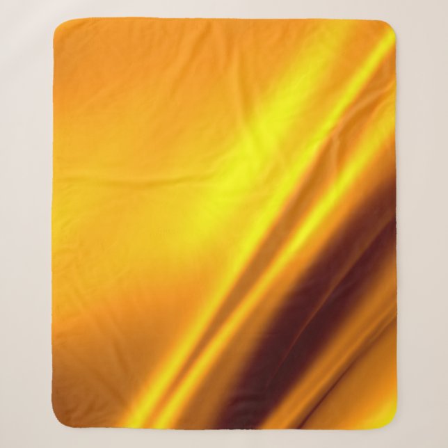 Manta Sherpa Fondo abstracto de ondear oro (Anverso)