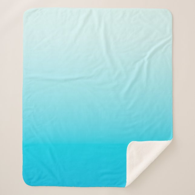 Manta Sherpa Fondo azul acuático oscuro (Anverso)
