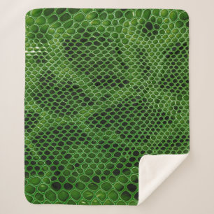 Manta Sherpa Fondo de la piel de serpiente exótica