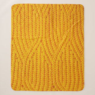 Manta Sherpa Fondo de materia textil de punto amarillo