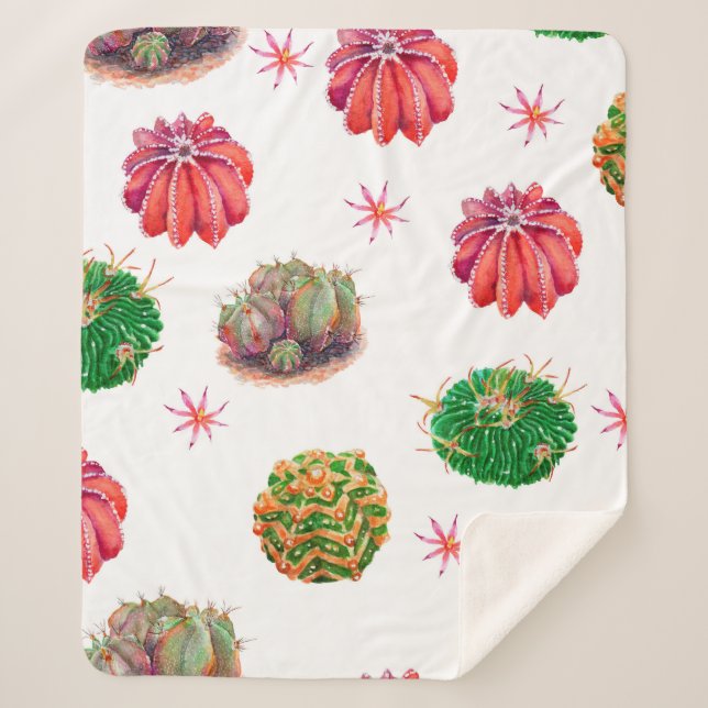 Manta Sherpa fondo de patrón floral ininterrumpido de actus, wa (Anverso)