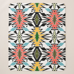 Manta Sherpa Fondo de patrón ornamental africano tribal sin mar