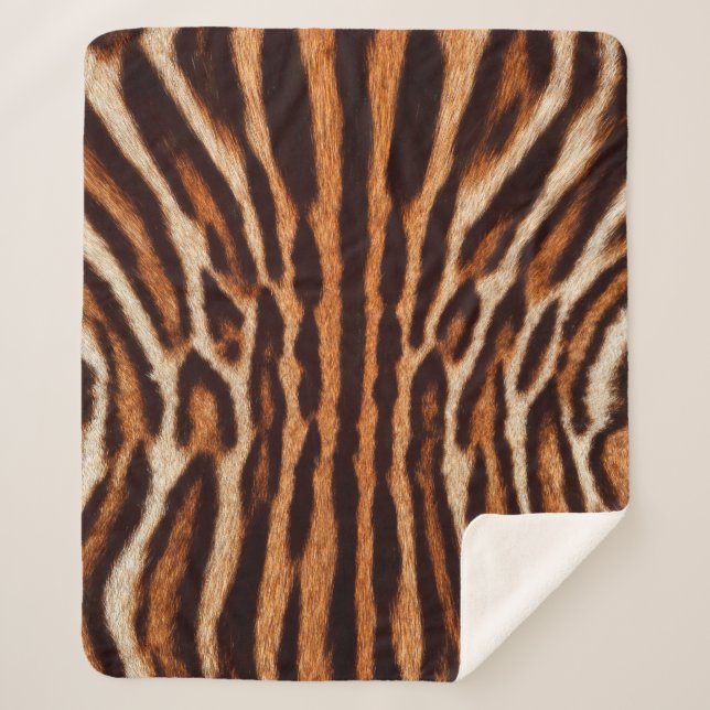 Manta Sherpa fondo de piel felina (Anverso)