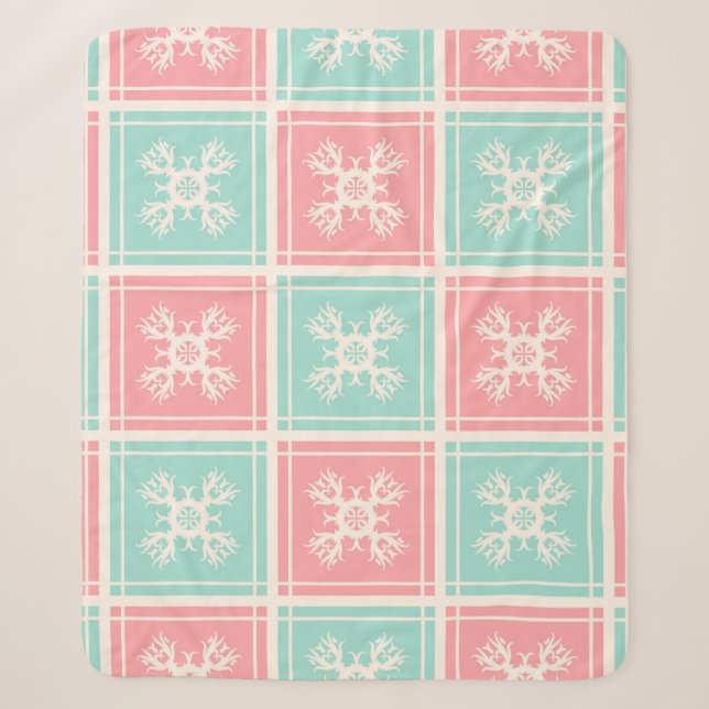 Manta Sherpa Fondo decorativo con elementsabstra impecable (Anverso)