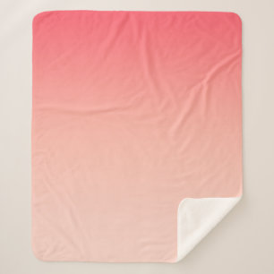 Manta Sherpa Fondo degradado rosa y melocotón