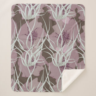 Manta Sherpa Fondo floral sin soldadura, patternart sin soldadu